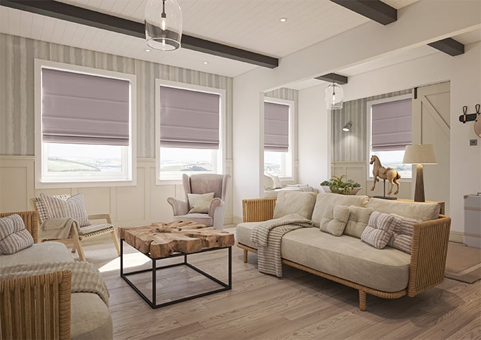 Carina, Raspberry - Twist&Fit Roman Blind - Image 7
